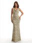 Elegant Spaghetti Straps Cowl Mermaid Long Satin Floral Formal Evening Dresses For Ladies