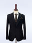 Black Casual Men's Suit Slim Fit Single Breasted 2 Piece Business Tuxedos CN512