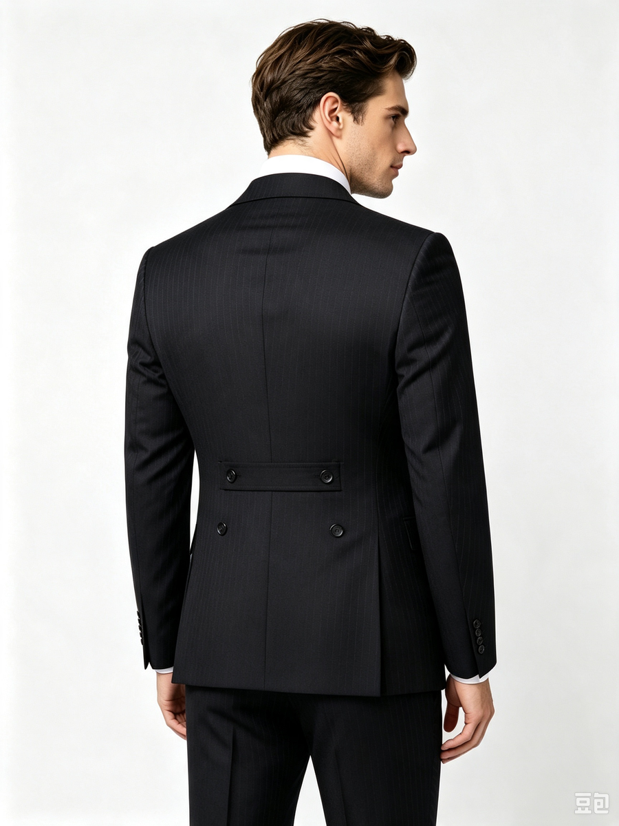 Classic 2 Piece Black Men's Suit with Regular Fit and Sophisticated Peak Lapel