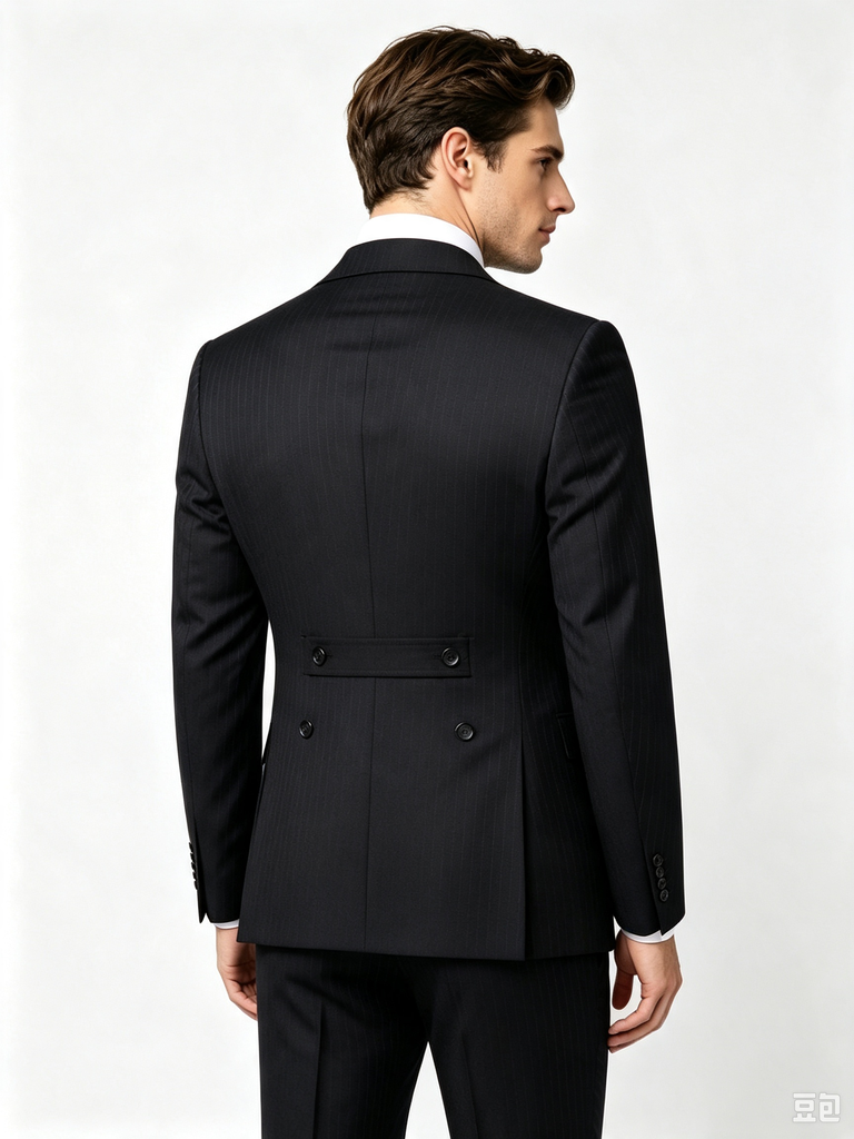 Classic 2 Piece Black Men's Suit with Regular Fit and Sophisticated Peak Lapel