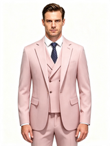 Classic 1 Piece pink Men's Suit with Regular Fit and Sophisticated Peak Lapel