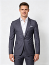 Classic 2 Piece Dark Grey Men's Suit with Regular Fit and Sophisticated Peak Lapel