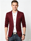 Classic 1 Piece Mulberry Men's Suit with Regular Fit and Sophisticated Peak Lapel