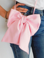 Satin Bow Crossbody Bag Shoulder Evening Bag Fanny Pack Cell Phone Purse Small