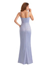 Elegant Spaghetti Straps Silky Satin Mermaid Side Slit Long Bridesmaid Dresses Online