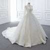 ChicSew Luxurious High Neck Beaded Ball Gown Wedding Dress
