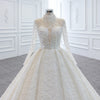 ChicSew Luxurious High Neck Beaded Ball Gown Wedding Dress