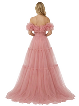 ChicSew Beautiful Strapless Corset Tulle A-Line Maxi Long Evening Prom Dresses
