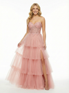 Lace Sweetheart Boned Side Slit A-line Long Party Prom Dresses