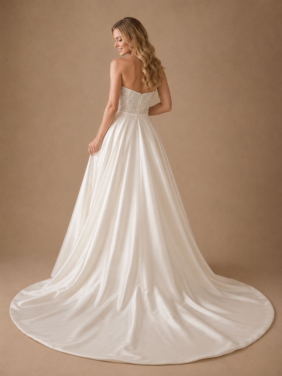 ChicSew Sweetheart Tulle Beading Mermaid Wedding Dresses With Satin Overskirt
