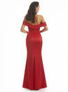 Women Sexy Off The Shoulder Silky Satin Mermaid Long Formal Dresses