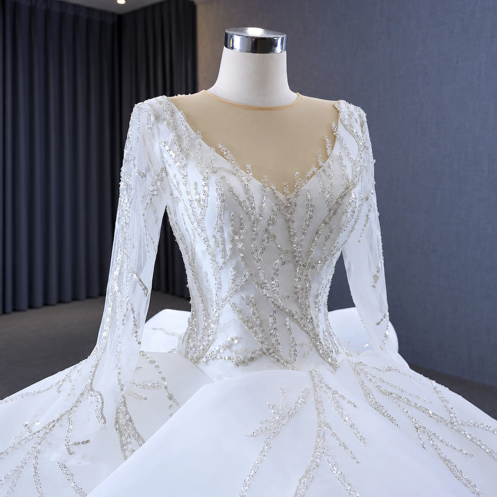 ChicSew Luxurious Sequin Ball Gown Wedding Dress