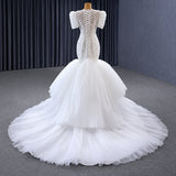 ChicSew Luxurious Illusion Beaded Ball Gown Wedding Dress