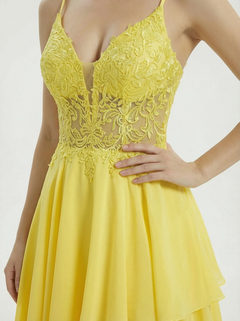 Sexy Cut Out Lace A-line Gown Corset Party Prom Dress