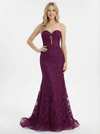 Sexy Strapless Sweetheart Lace Mermaid Formal Evening Gown