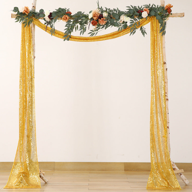 Outdoor Wedding Decoration Sparkly Sequin Background Curtain, HCP32