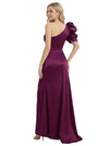ChicSew Modern One Shoulder Asymmetrical Satin Mermaid Formal Dress Side Slit