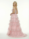 Pretty Ruffle Off Shoulder Lace A-Line Gown Formal Gala Event Prom Dress