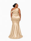 ChicSew Elegant Asymmetrical Neckline Mermaid Soft Satin Floor-Length Bridesmaid Dresses