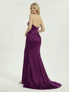 Elegant Strapless Satin Sweetheart Mermaid Boning  Formal Gown