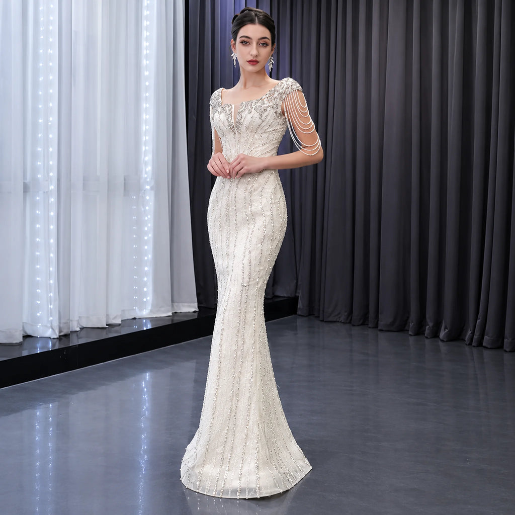 ChicSew Sparkly Beaded Luxurious Ball Gown Wedding Dress