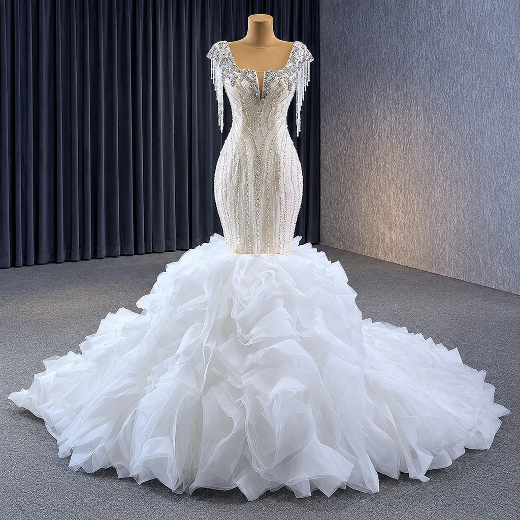ChicSew Sparkly Beaded Luxurious Ball Gown Wedding Dress