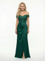 Modern Off The Shoulder Satin Mermaid Formal Gala Event Prom Dress