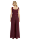 Classy Mother Of The Bride Pantsuit Lace Top Wide Leg Jumpsuit Wedding Guest