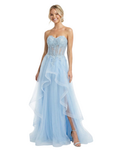 Sexy Sweetheart Sleeveless Tulle Lace Applique A-Line Formal Prom Dress
