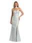 ChicSew Elegant Jacquard Satin Sleeveless Mermaid Long Formal Evening Dresses