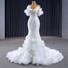ChicSew Spaghetti Straps Luxurious Wedding Dress With 3D Flowers