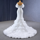 ChicSew Spaghetti Straps Luxurious Wedding Dress With 3D Flowers