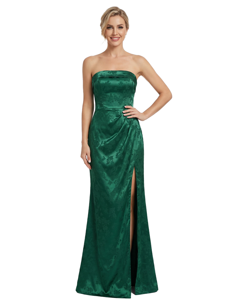 ChicSew Formal Dresses For Women Elegant Jacquard Satin Sweetheart Mermaid Long Formal Evening Dresses