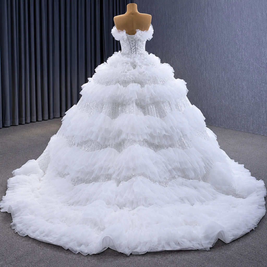 ChicSew Luxurious Sequin Ball Gown A-Line Wedding Dress