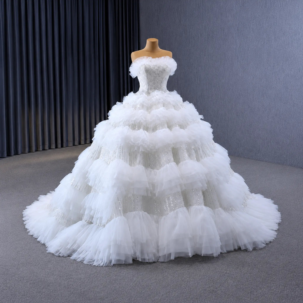 ChicSew Luxurious Sequin Ball Gown A-Line Wedding Dress