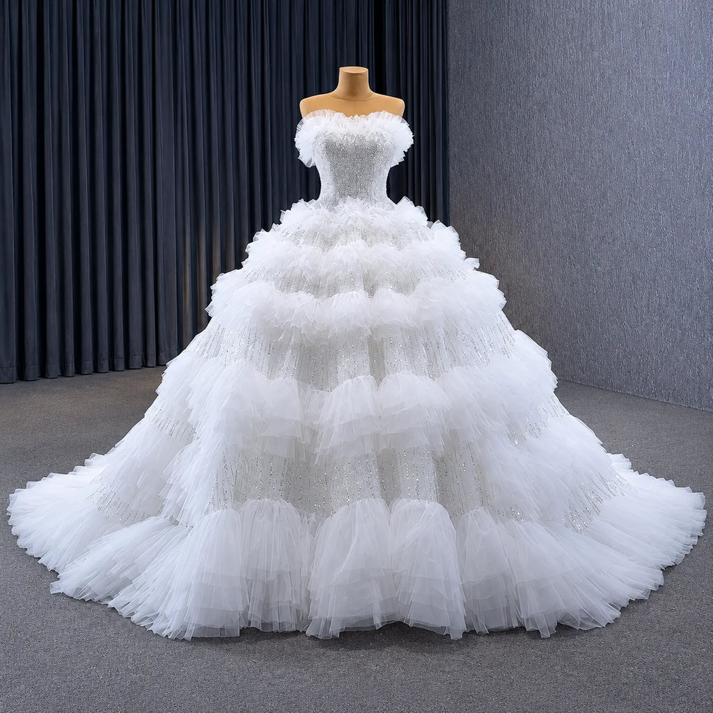 ChicSew Luxurious Sequin Ball Gown A-Line Wedding Dress