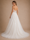 ChicSew Elegant Fancy Spaghetti Straps Lace Tulle Maxi A-Line Wedding Dress