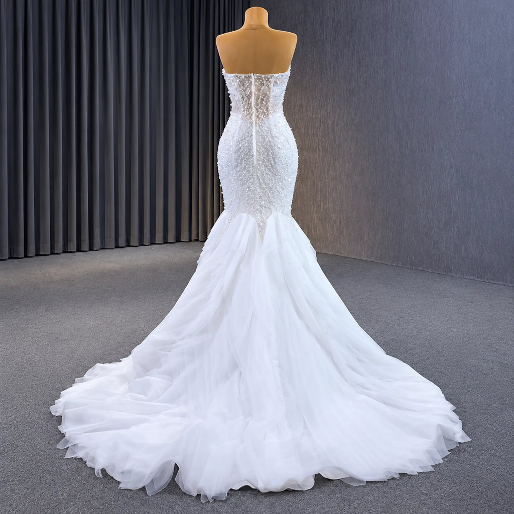 ChicSew Sweetheart Beaded Luxurious Mermaid Wedding Dress