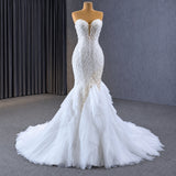 ChicSew Sweetheart Beaded Luxurious Mermaid Wedding Dress