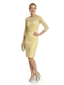 Chicsew Lace Top Long Sleeves Knee-Length Satin Sheath Mother Of The Groom Dresses For Wedding