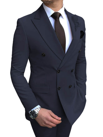 Black Mens Slim Fit Suit Tuxedo 2-Piece Suits CN449