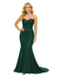 Shiny Glitter Jersey Sweetheart Sleeveless Long Party Prom Dresses Graduation Dresses