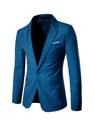 Teal Men's Casual single Piece Suit Notch Lapel Flat Tuxedos CN524