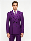 Classic 1 Piece Purple Men's Suit with Regular Fit and Sophisticated Peak Lapel