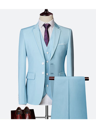 Sky Blue Men's Slim Fit Tuxedo Jacket 3 pieces CN417