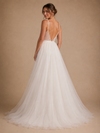 ChicSew Classy Spaghetti Straps Sleeveless Tulle A-Line Maxi Long Wedding Dress