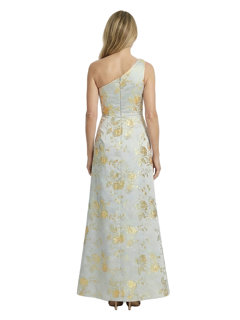 ChicSew Modern Jacquard Satin One Shoulder Floor-Length Mother Of The Groom Dresses