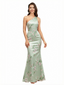 Elegant One Shoulder Mermaid Floral Satin Maxi Floral Formal Dresses For Women