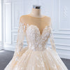 ChicSew Luxurious Illusion Long Sleeves Ball Gown Wedding Dress