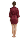 Women's V-Neck Trim Bride Bridesmaid Robes Silk Like Bridal Party Robes for Wedding Robes
